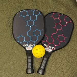 Pickleball Paddle Set - Blue and Pink
